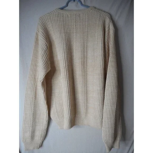 Caribbean Joe Size M Pullover light beige 100% cotton sweater - Picture 4 of 4